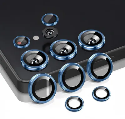 Produktbild von Kamera Linsenschutz Glas Set für Samsung Galaxy S25 Ultra Schutzglas Camera Linse Schutz Panzerfolie 9H Titan Blau