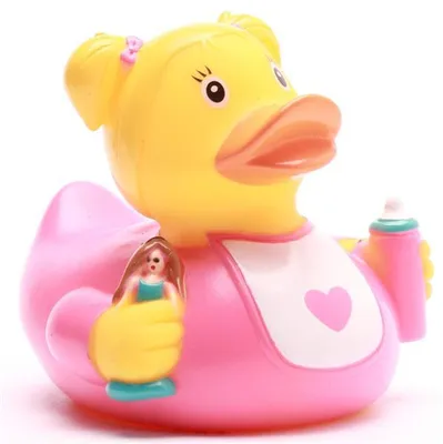Produktbild von Badeente Baby Mädchen pink Vinyl 7,5 cm