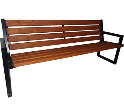 Obrázok produktu pre Záhradná lavička parková lavička záhradný nábytok drevená lavička 186x90cm kovová drevená lavička záhradná lavička nábytok
