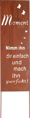 Produktbild von UNUS® Gartenstecker Gartenschild Edelrost Roststecker Metall Schild Spruch Groß