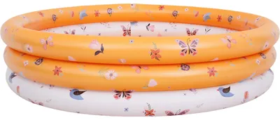 Produktbild von SunClub Planschbecken Schmetterling rund Ø 125 x 29 cm bunt mit 3 Luftringen