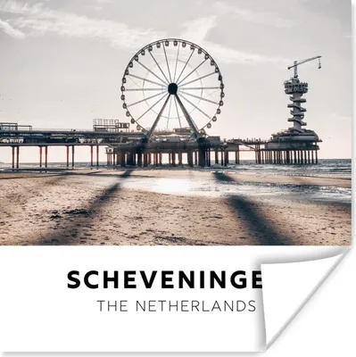 Produktbild von MuchoWow® Poster Niederlande - Riesenrad - Strand 100x100 cm - Babyzimmer