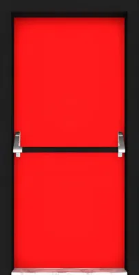 Immagine prodotto di Porta tagliafuoco rossa – Porta di fuga per evacuazione con elevata protezione antincendio