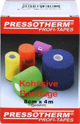 Produktbild von Pressotherm Kohäsive Bandage 8cmx4m grün, 1 St BIN