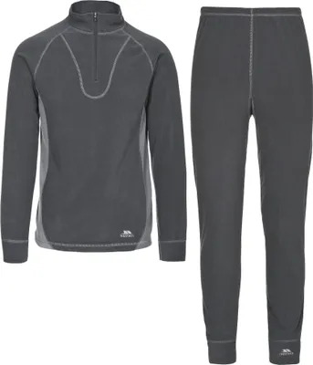 Produktbild von Trespass Unisex Funktionsunterwäsche-Set Thriller, Oberteil und lange Hose TP4555 (M) (Zementgrau)