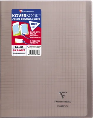 Produktbild von Clairefontaine 10x Koverbook, Heft 24x32cm, 24 Blatt 90g - Grau 984407C