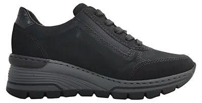 Imagen del producto de Zapatos de mujer Rieker, tipo cordones, deportivos, color negro, para uso diario