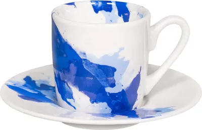Produktbild von tea4chill Könitz Espresso Tasse Blue Wave. Kaffeetasse 65ml aus Porzellan. Espressotasse modern