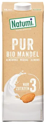 NAPÓJ MIGDAŁOWY PURE BEZ CUKRU BIO 1 L - NATUMI