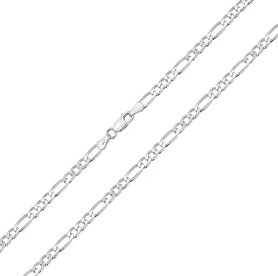 Produktbild von 925 Sterling Silber Damen - Figaro Kette - 46cm*4mm; TRS17009L18