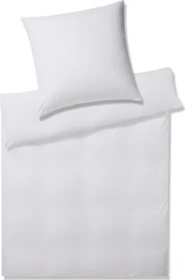 Produktbild von Elegante Bettwäsche Kissenbezug 3507 Solid Stripe I Größe 40x80 cm I Farbe 0 Weiß I Reine Baumwolle