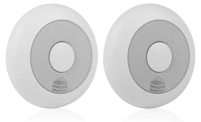 Produktbild von Smartwares RM175RF/2 2-er Pack Funkvernetzter Rauchwarnmelder, Photoelektrischer Reflexionsmelder, Kabellos, Weiß, Haus, Büro, 433 MHz, ABS