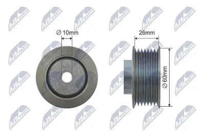 Produktbild von NTY RNK-SU-010 Umlenkrolle Keilrippenriemen für SUZUKI Grand Vitara II SUV (JT, TE, TD)