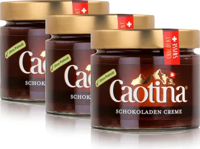 Produktbild von Caotina Schweizer Schokoladen Creme Brotaufstrich Creme Chocolat 300g (3er Pack)