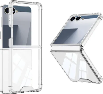 Produktbild von Hülle für Samsung Galaxy Z Flip 7 Eingebauter Displayschutz Transparente Stoßfest Schutzhülle Transparent