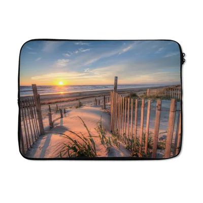 Produktbild von MuchoWow® Laptop Hülle 13 Zoll Strand - Meer - Düne - Sonnenuntergang - Landschaft Laptoptasche - Laptophülle - Sleeve - Rundumschutz