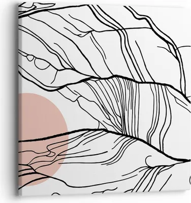 Produktbild von Bild auf Leinwand - Leinwandbild - Einteilig - Abstraktion Linien Sonne - 40x40cm - Wand Bild - Wanddeko - Wandbilder - Leinwanddruck - Bilder - Wanddekoration - Leinwand bilder - AC40x40-4770
