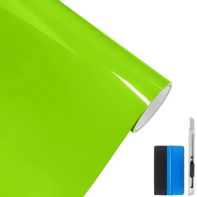 Immagine prodotto di Film adesivo in vinile, finitura lucida effetto "piano", colore nero verde, dimensioni 50 cm x 150 cm, con canale per l'aria