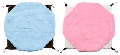 Kleintier-Hängematte 2er-Set, Kuschelhöhle für Hamster, Meerschweinchen