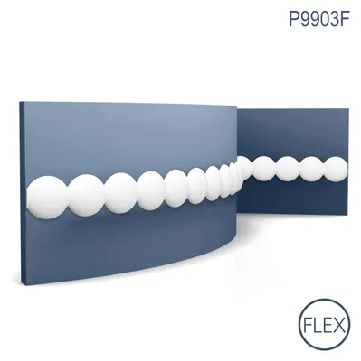 Obrázek produktu pro Orac Decor P9903F, lišta na stěnu, dekorativní lišta, flexibilní, 1,17 m
