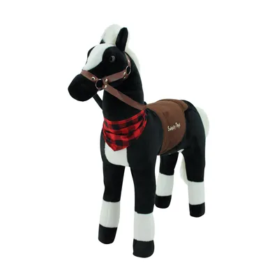 Produktbild von Sweety Toys 7660 Plüsch Stehpferd LITTLE BLACK DIAMOND mit Stahlunterbau ca. 80cm