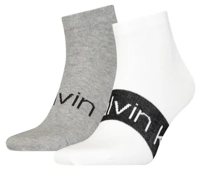 Produktbild von Calvin Klein - Knöchelsocken für Damen(2er-Pack) PP201 (39,5 EU - 43 EU) (Weiß/Grau)