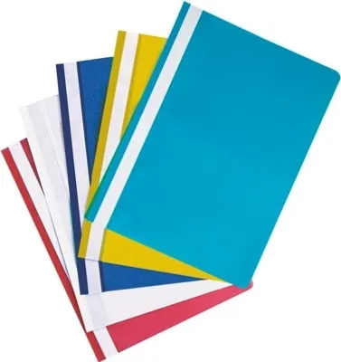 Produktbild von 25 Schnellhefter PP Kunststoff Hefter je 5x blau,gelb,weiß,rot,grün