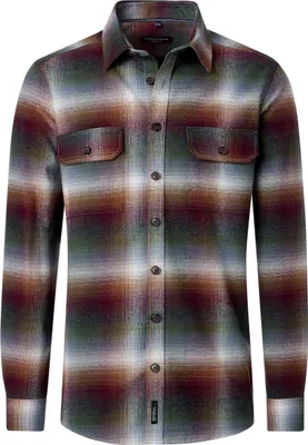 Produktbild von CASAMODA Herren Hemdjacke Langarm Kent Casual Flanell Rot Karo XL