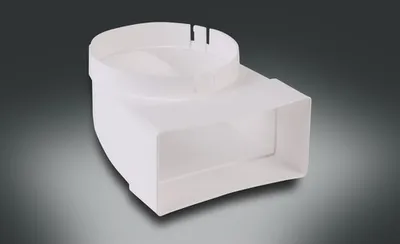 Produktbild von Rotheigner Flachkanal Umlenkstück weiß 111 mm x 54 mm