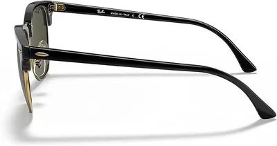 Produktbild von Ray-Ban Clubmaster Classic, 100% UV Protection, Erwachsener, Uni, Clubmaster, Quadratisch, Halbe Einfassung, Schwarz Gold