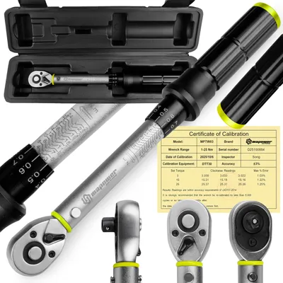 Produktbild von MAPOWER Drehmomentschlüssel MPTW03, 1/4", 1–25 Nm, CrV, rechts/links, zweiseitig