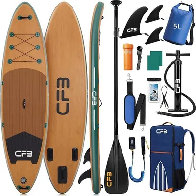 Imagen del producto de Kit completo de tabla de paddle surf inflable, dimensiones 320x84x15 cm, modelo versátil