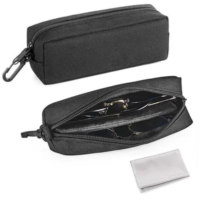 Produktbild von Doppelbrillenhalter - Weiche Sonnenbrille und Lesebrille Organizer - Schwarz - Tragbar