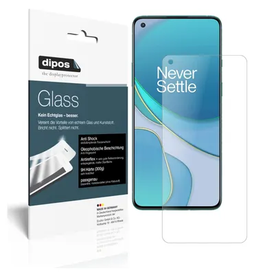 Produktbild von 2x Schutzfolie für OnePlus 8T matt - Anti-Shock 9H Folie dipos Glass Kunststoffglas
