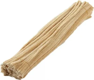 Produktbild von 100 Stück Pfeifenreiniger, flexibel, biegbar, reine Farbe, Polyester, Chenille-Stiele, DIY Kinder-Frühpädagogik, handgemachtes Spielzeug, Fleshcolor