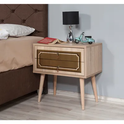 Produktbild von Skye Decor, Two - 622, Nachttisch, Sonoma-Eiche, 100 % MELAMINBESCHICHTETE SPANPLATTEN, 60 x 40 x 61 cm