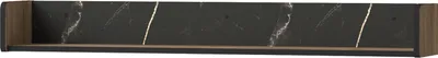 Produktbild von Wandregal PRESTIGO 120cm Schwarzer Marmor + Nussbaum