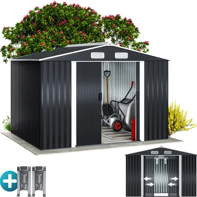 Image de GARDEBRUK Abri de jardin métal XXL anthracite