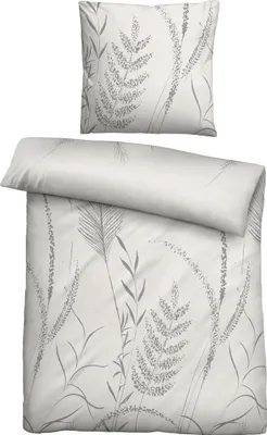 Produktbild von biberna Melange-Flanell Bettwäsche 0840518 GRAESER color: grau, size: 1x 155x200 cm + 1x 80x80 cm