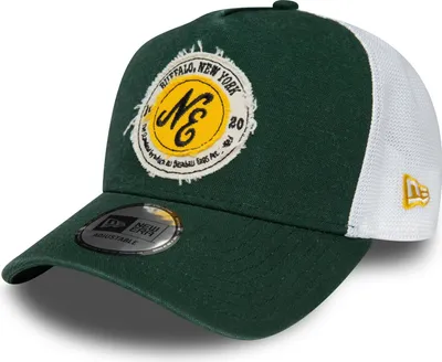 Zdjęcie produktu dla New Era Regulowana czapka z daszkiem A-Frame Trucker Cap WASHED ciemnozielona