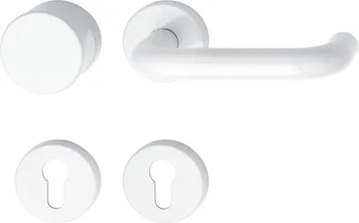Produktbild von Türbeschlag 111.23R/122.23 FH-Wechselgarnitur | Türgriff für Innentür auf Rosette PZ | reinweiß
