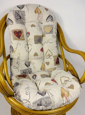 Produktbild von Polster , Kissen für Drehsessel / Schaukelstuhl Ersatzpolster L 130 cm , Stoff Mirha Leinen Love