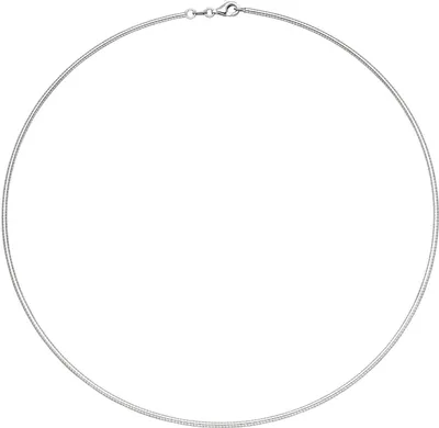 Produktbild von 1.7mm Halsreif Reif Kette rund 585 Weißgold Gold 42cm Halsschmuck