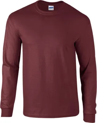 Produktbild von Gildan 2400 | Ultra Baumwolle Long Sleeve Herren T-Shirt - Farbe: Maroon - Größe: S