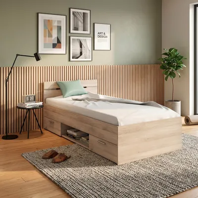 Obrázek produktu pro Multifunkční postel 90x200 MICHIGAN dub