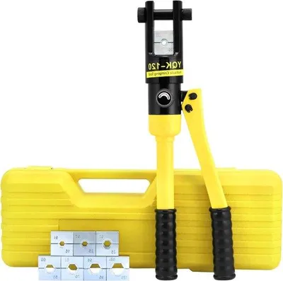 Obrázok produktu pre Hydraulické lisovacie kliešte 10–120 mm² 12 ton, 8 ks