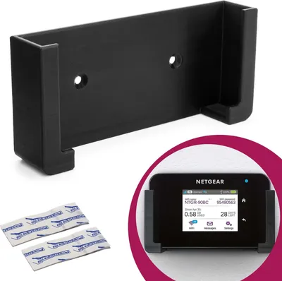 Produktbild von Wandhalterung Router Halter Schwarz passend für Netgear Nighthawk A810 AirCard 810