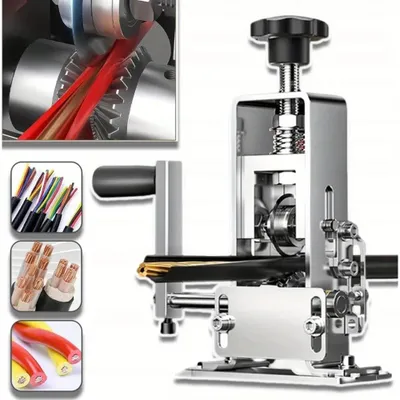Image de Machine manuelle de dénudage de câbles - Appareil portable de dénudage de fils - Manuel - Mobile - Pour le recyclage de déchets de cuivre - Argent
