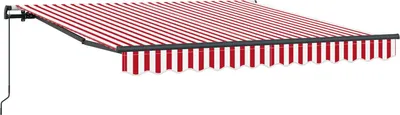 Immagine prodotto di Tenda da sole estensibile vidaXL, rossa e bianca, 300 x 250 cm