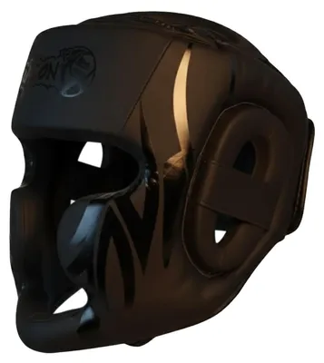 Productafbeelding van Dragon 11749-P Mamba hoofdbescherming voor kickboksen, boksen en MMA - Hoofdbescherming van hoge kwaliteit, gemaakt van kunstleer - Verstelbaar gezichtsbescherming voor sparren, Muay Thai en karate - Unisex (XL)